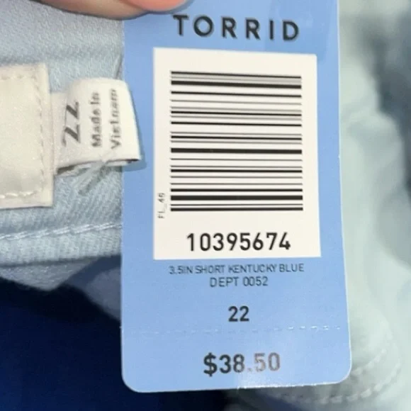 NWT. Torrid light blue short - Picture 5 of 5